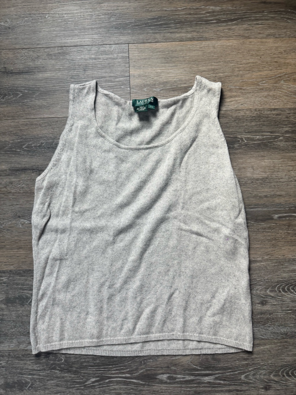 Ralph Lauren silk/cashmere Knit Scoop Neck Sleeveless Sweater tank